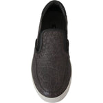 Dolce & Gabbana Gray Leather Flat Caiman Mens Loafers Shoes MV2676-39