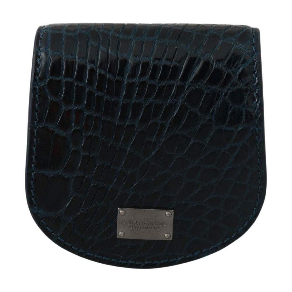 Dolce & Gabbana Exquisite Dark Blue Coin Case Wallet Condom Case Dolce & Gabbana Black