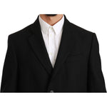 Dolce & Gabbana Black 100% Wool Jacket Coat Blazer JKT2591-50