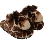 Dolce & Gabbana Brown Giraffe Slippers Flats Sandals Shoes LA6457-35
