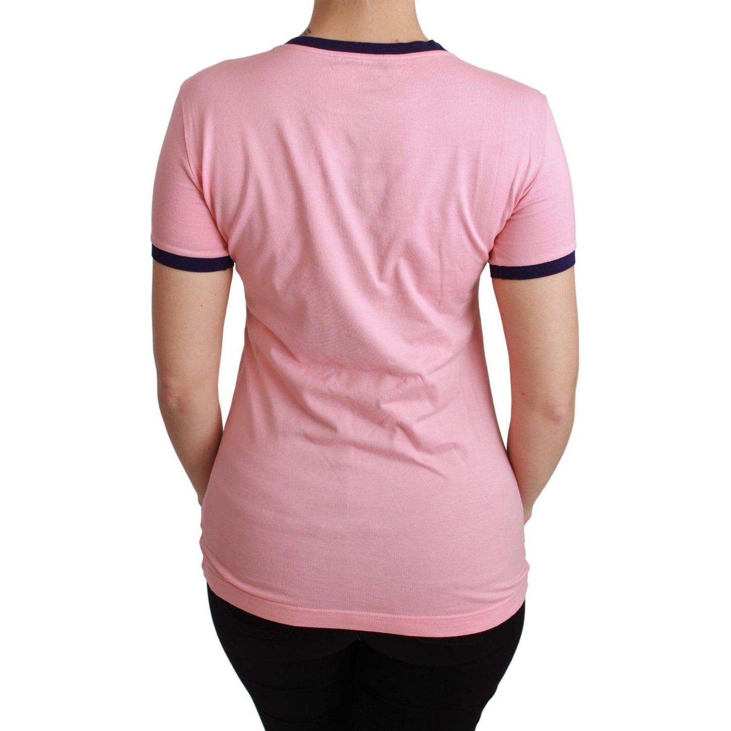 Dolce & Gabbana Pink YEAR OF THE PIG Top Cotton T-shirt