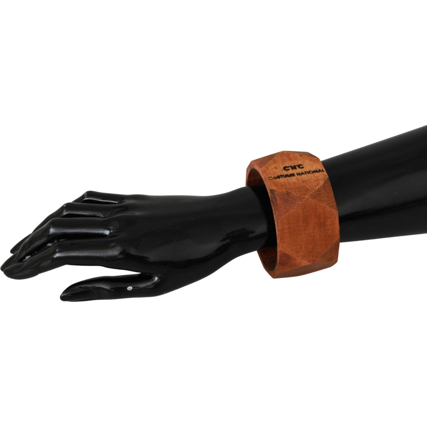 Costume National Brown Wooden Branded Bracelet SMY7038