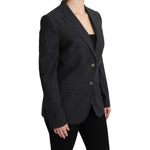 Dolce & Gabbana Gray Single Breasted Blazer Cotton Jacket KOS1795-44