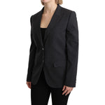 Dolce & Gabbana Gray Single Breasted Blazer Cotton Jacket KOS1795-44