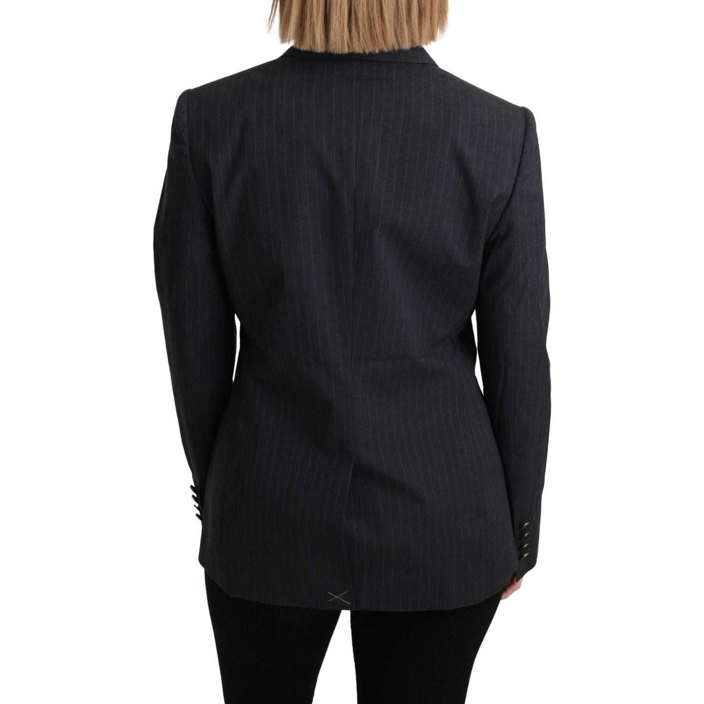 Dolce & Gabbana Gray Single Breasted Blazer Cotton Jacket KOS1795-44