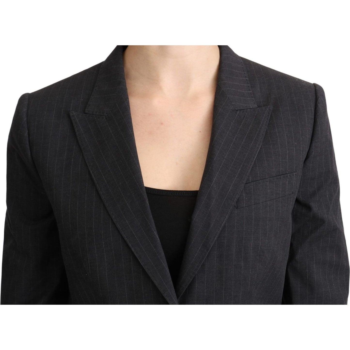 Dolce & Gabbana Gray Single Breasted Blazer Cotton Jacket KOS1795-44
