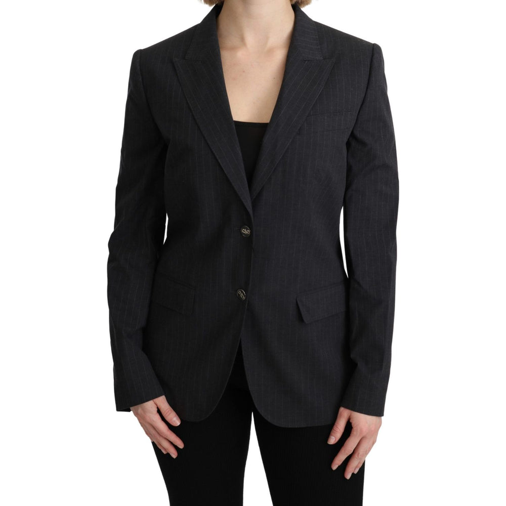 Dolce & Gabbana Gray Single Breasted Blazer Cotton Jacket KOS1795-44