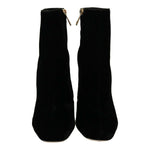 Dolce & Gabbana Black Velvet Crystal Square Heels Shoes LA5750-40