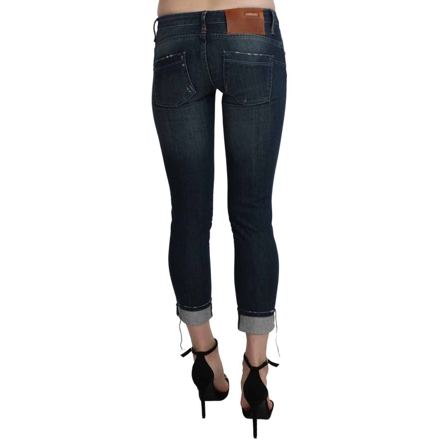 Acht Blue Washed Low Waist Skinny Cropped Denim pant PAN71221-26