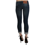 Acht Blue Washed Low Waist Skinny Cropped Denim pant PAN71221-26