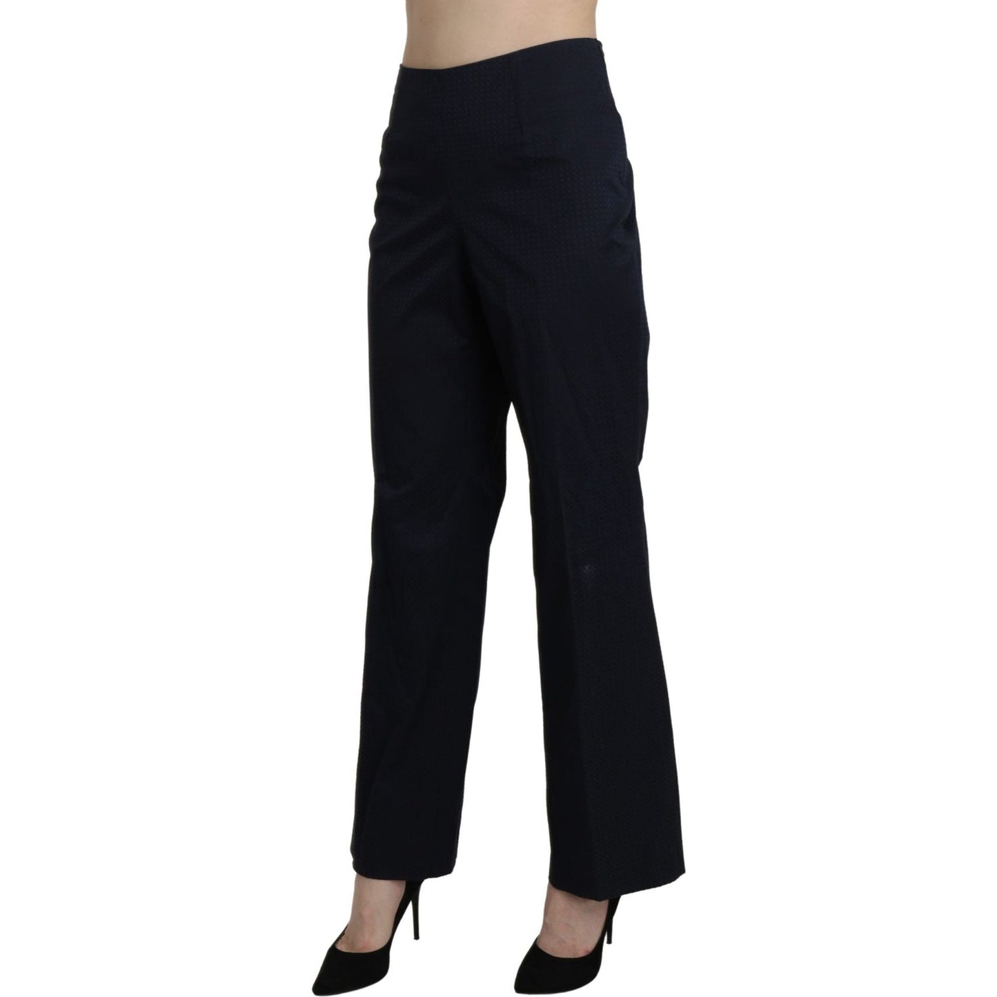 BENCIVENGA Navy Blue High Waist Straight Dress Trouser Pants