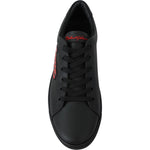 Dolce & Gabbana Black Leather Love Heart Sneakers Womens Shoes LA8133-35