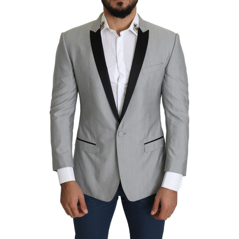 Dolce & Gabbana Light Gray Single Breasted SARTORIA Blazer JKT2793-50