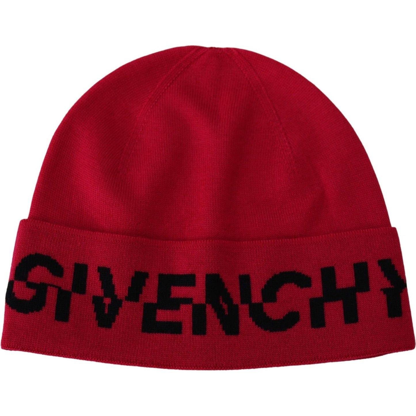 Givenchy Red Pink Wool Beanie Unisex Men Women Beanie Hat HAT9131