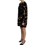 Dolce & Gabbana Black Giraffe Print Shift Mini Dress DR2645-36