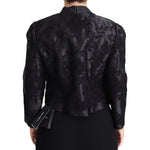 Dolce & Gabbana Black Lace Sheer Corset Organza Silk Jacket JKT2814-IT46