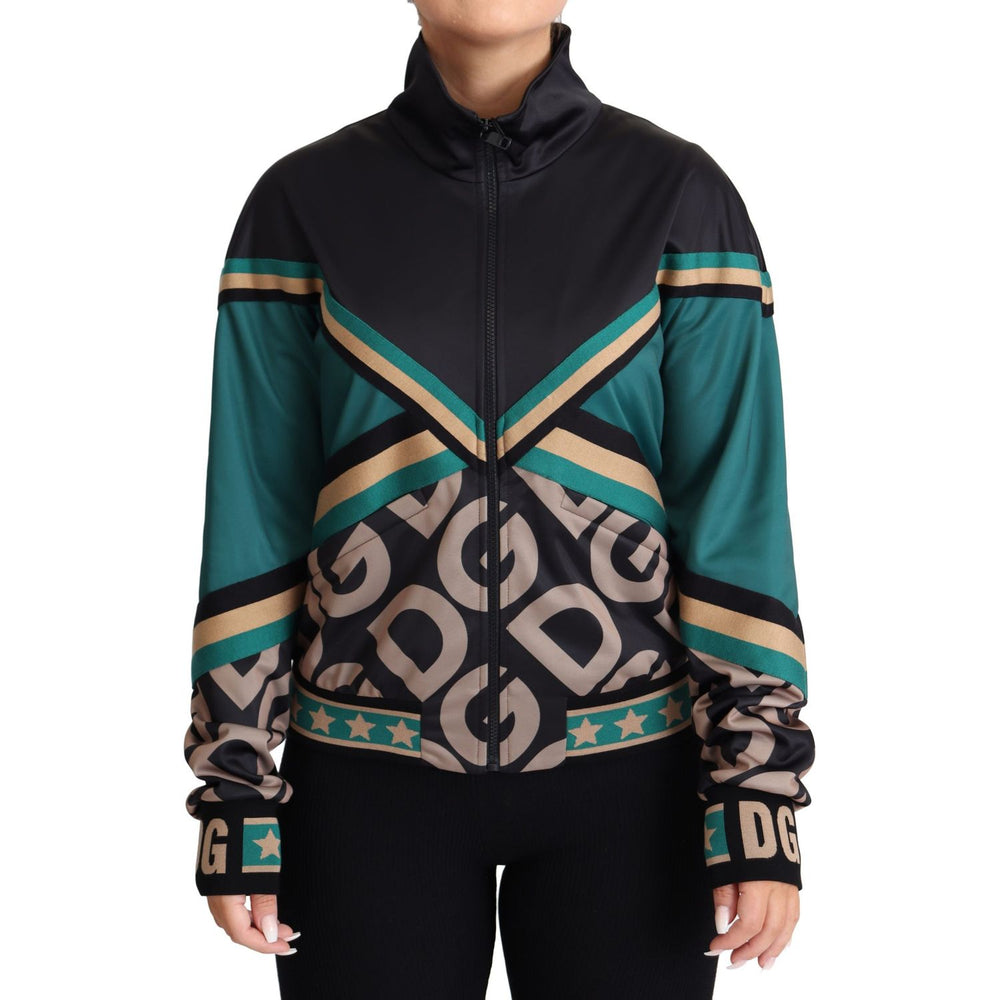 Dolce & Gabbana Multicolor DG Logo Mania Track Bomber Jacket JKT2770-40