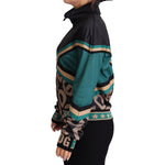 Dolce & Gabbana Multicolor DG Logo Mania Track Bomber Jacket JKT2770-40