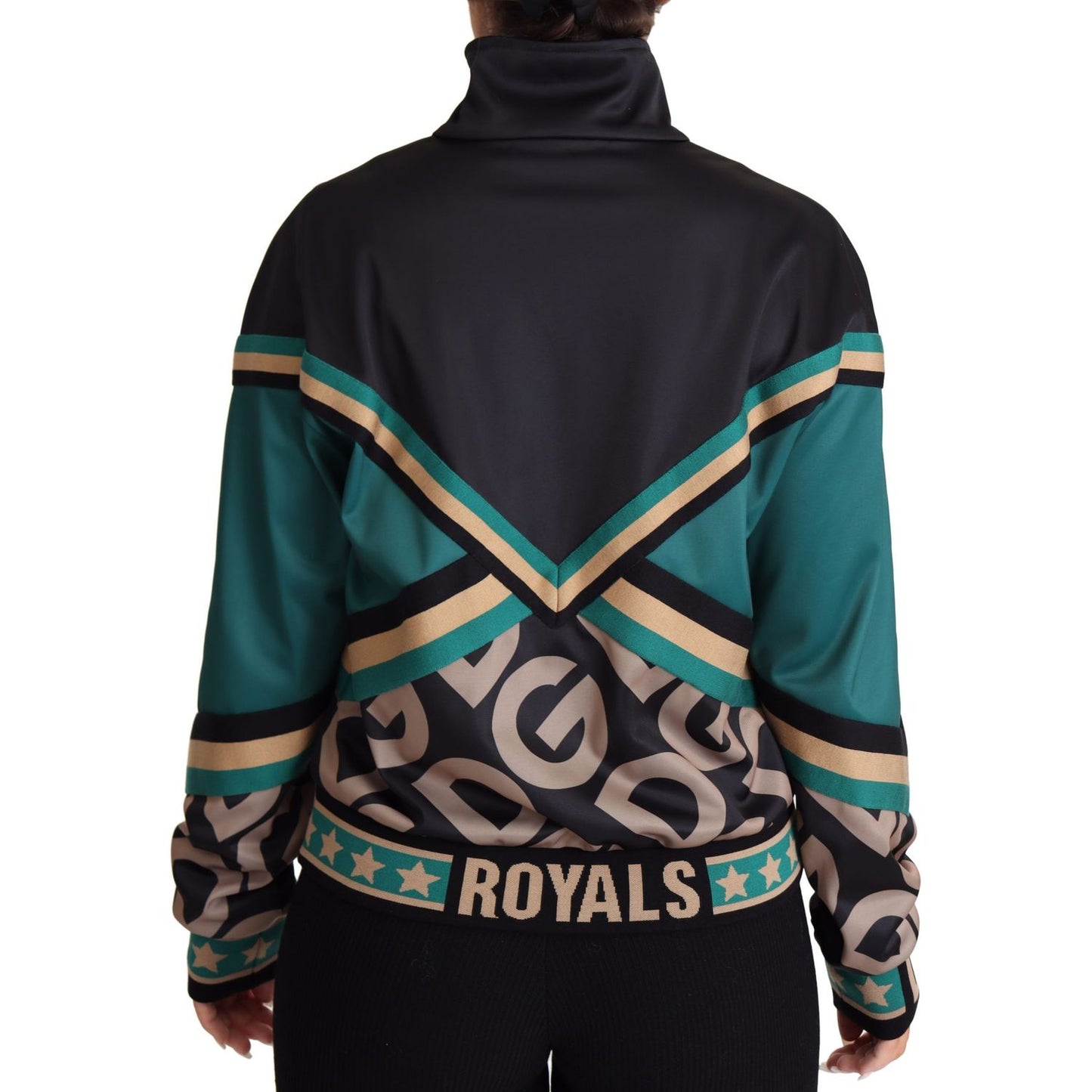 Dolce & Gabbana Multicolor DG Logo Mania Track Bomber Jacket JKT2770-40