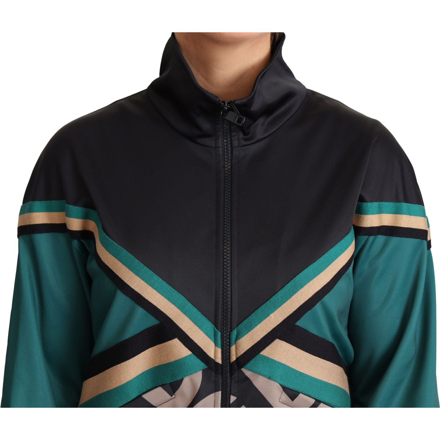 Dolce & Gabbana Multicolor DG Logo Mania Track Bomber Jacket JKT2770-40