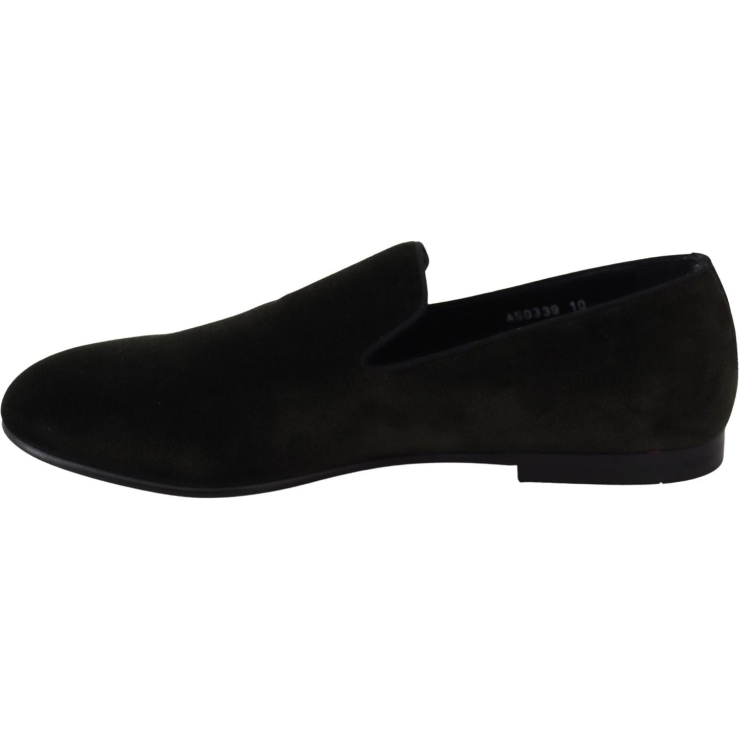 Dolce & Gabbana Green Velvet Slip On Mens Loafers Shoes MV3713-39