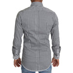 Dolce & Gabbana Black White Checkered Casual Shirt TSH5485-37