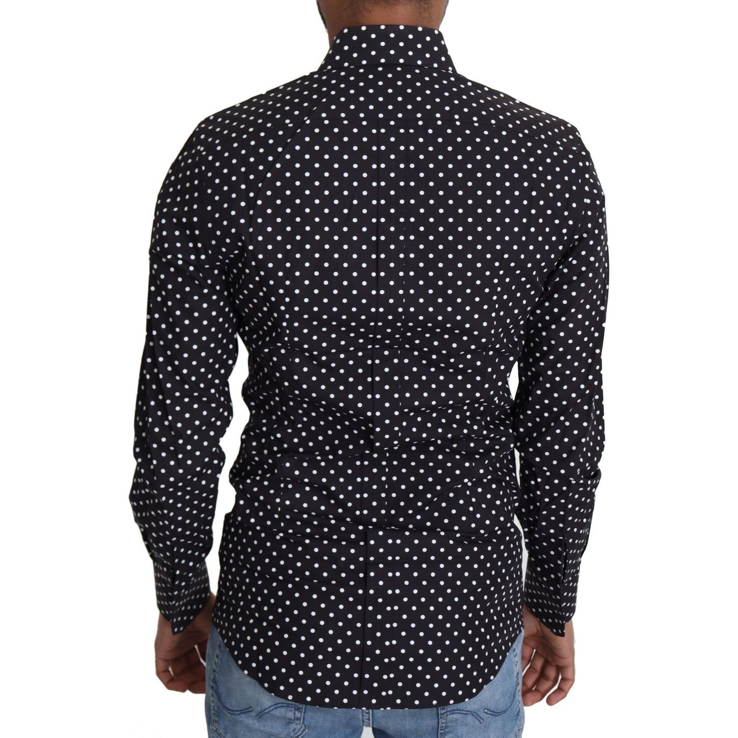 Dolce & Gabbana Black White Polka Dots Casual Shirt TSH5486-37