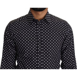 Dolce & Gabbana Black White Polka Dots Casual Shirt TSH5486-37
