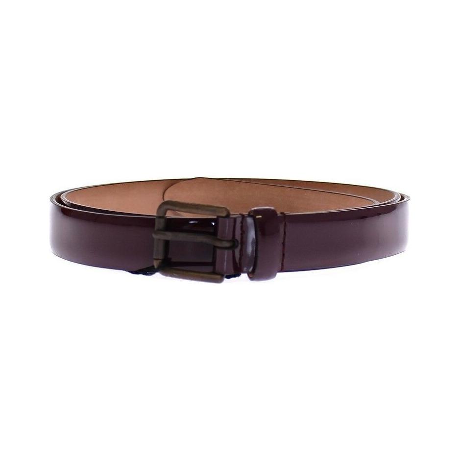 Dolce & Gabbana Purple Leather Logo Cintura Gürtel Belt GSB10276-75