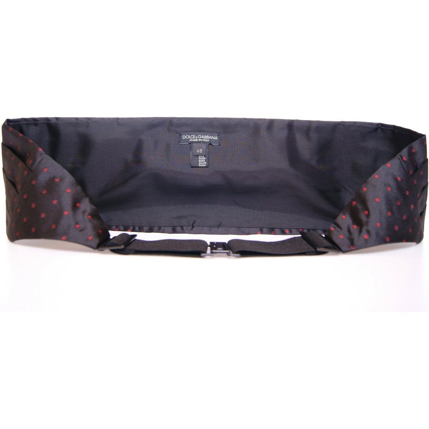 Dolce & Gabbana Black Waist Tuxedo Smoking Belt Cummerbund NOC10450-48