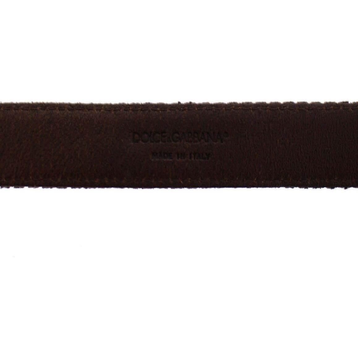 Dolce & Gabbana Brown Leather Logo Cintura Gürtel Belt GSB10298-95