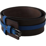 Costume National Brown Thin Blue Line Leather Buckle Belt BEL8121-105
