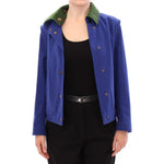 Andrea Incontri Habsburg Blue Green Wool Jacket Coat GSS10176-2