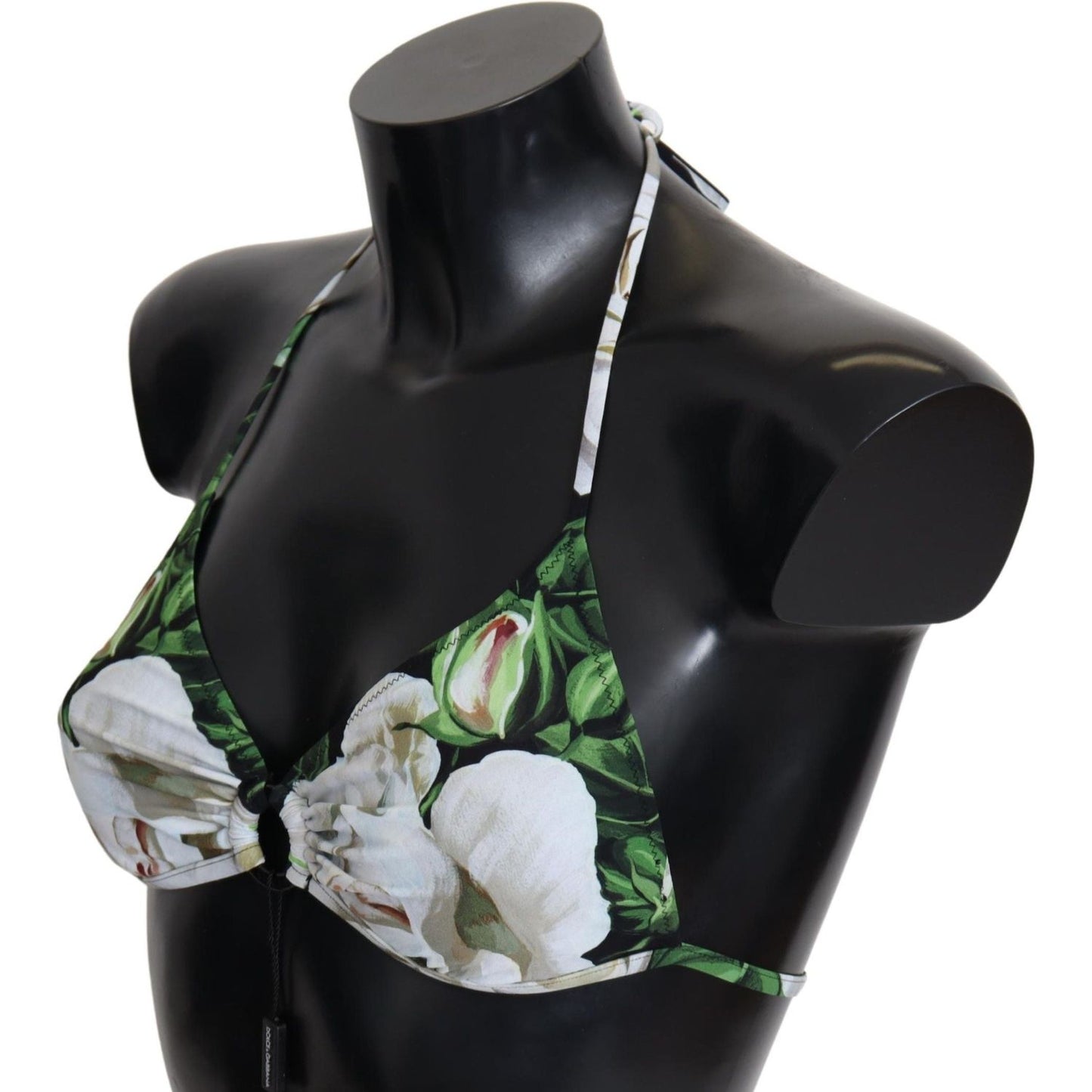 Dolce & Gabbana Multicolor Floral Print Halter Swimwear Bikini Top BIK1451-IT1