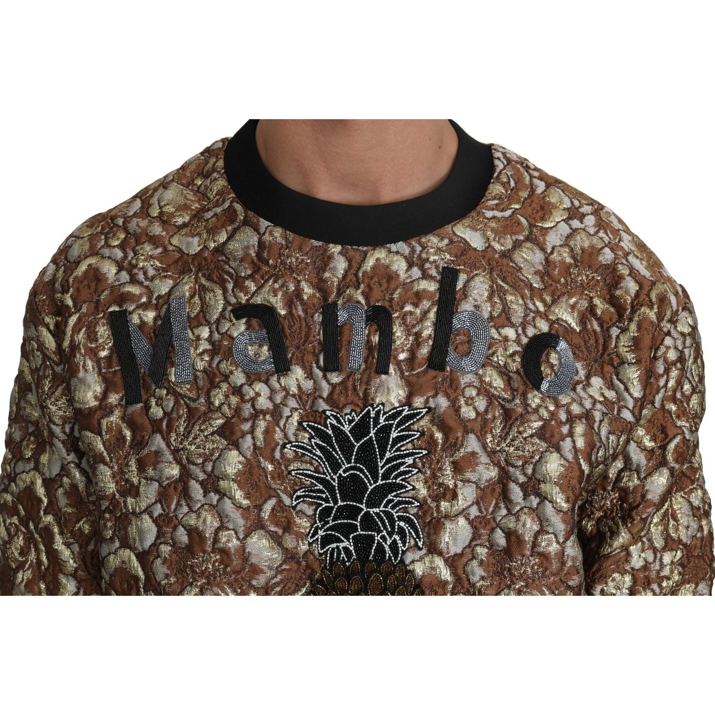 Dolce & Gabbana Multicolor MAMBO Jacquard Pineapple Pullover Sweater TSH2514-46
