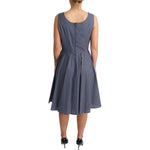 Dolce & Gabbana Blue Polka Cotton A-Line Stretch Dress DR2749-IT42