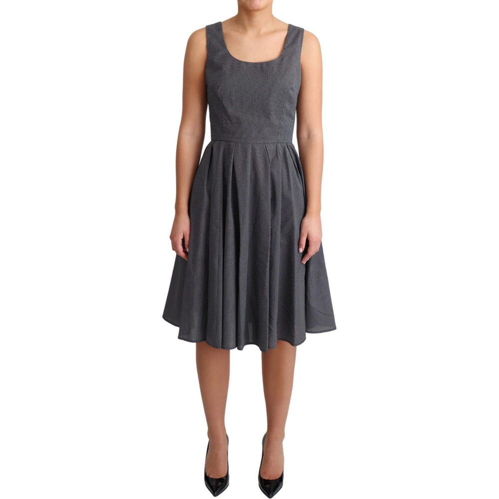 Dolce & Gabbana Black Polka Dotted Cotton A-Line Dress DR2758-40
