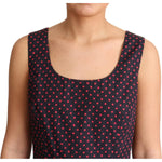 Dolce & Gabbana Red Blue Polka Cotton A-Line Gown Dress DR2762-42