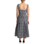 Dolce & Gabbana Blue Geometric Cotton A-Line Gown Dress DR2768-38