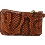 Dolce & Gabbana Brown Leather Coin Purse Wristlet Mirror AGNESE Wallet VAS12388