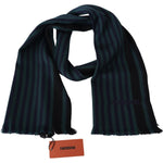 Missoni Multicolor Striped Wool Unisex Neck Wrap Shawl MS1916