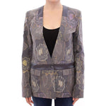 Roberto Fragata Multicolor Silk Floral Cotton Blazer GSS10744-2