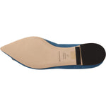 Dolce & Gabbana Blue Suede Crystals Loafers Flats Shoes LA9013-35