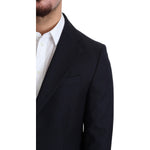 Dolce & Gabbana Dark Blue Wool Single Breasted Coat Jacket JKT2899-46