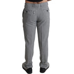 BENCIVENGA Gray Wool Checkered Dress Men Formal Trouser Pants PAN71983-52