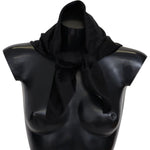 Missoni Elegant Black Wool Scarf with Logo Embroidery Missoni Black