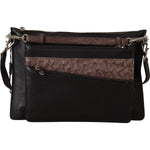 Dolce & Gabbana Black Exotic Leather Shoulder Sling Alta Sartoria Bag VAS12533