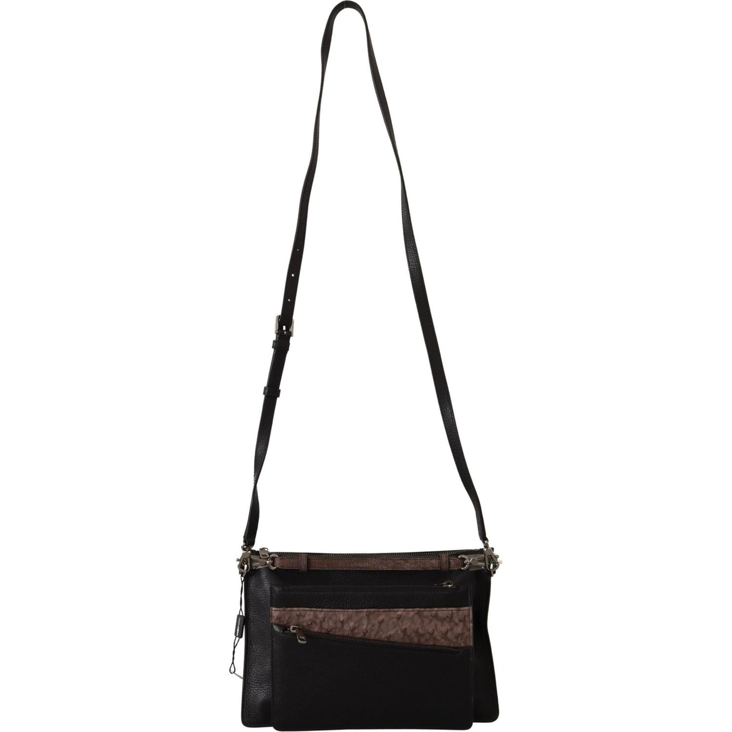 Dolce & Gabbana Black Exotic Leather Shoulder Sling Alta Sartoria Bag VAS12533
