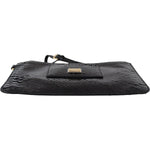 Dolce & Gabbana Black Leather Coin Purse Wristlet Mirror Agnese Wallet vas12501