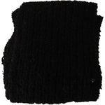 Dolce & Gabbana Black Virgin Wool Knitted Wrap Shawl Scarf MS2316 BG